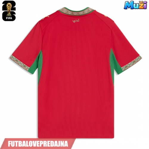 Lacne Muži Futbalové dres Maroko MS 2026 Krátky Rukáv - Domáci